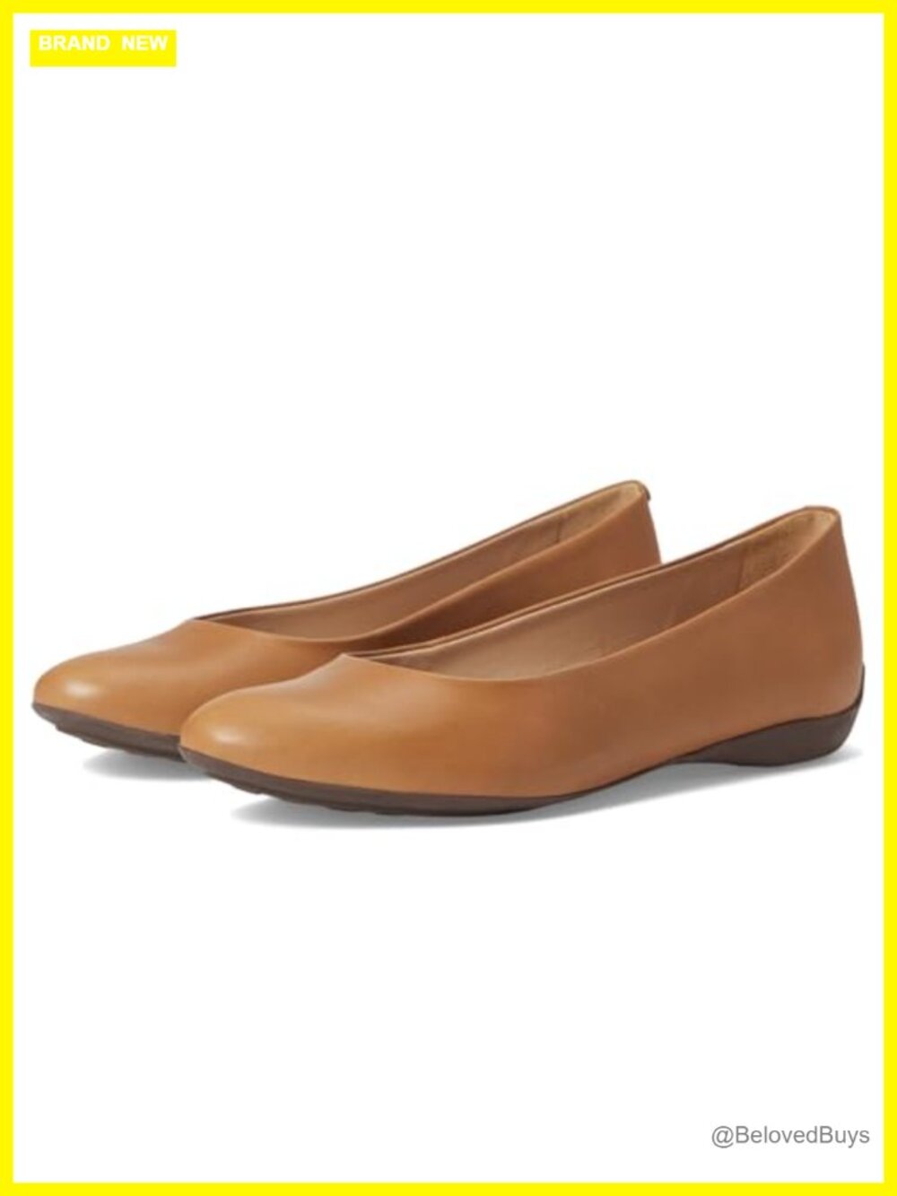 Genuine Napa Calf Leather Slip On Ballet Flats Comfort